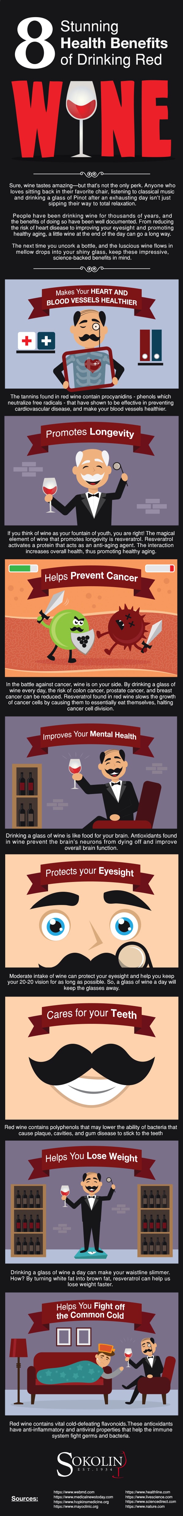 benefits of drinking wine info-graphic