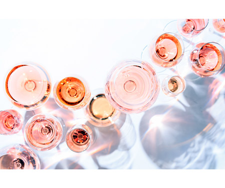 Glasses of Rosé Wine